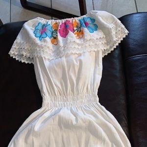 White Mexican dress